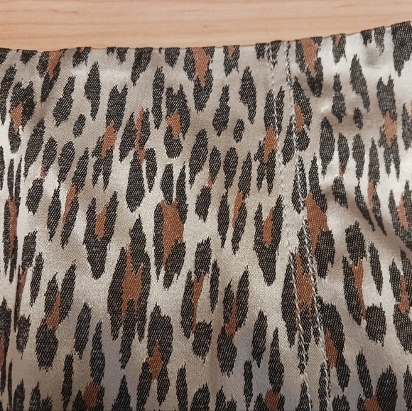 CACHE Alberto Makali mini skirt animal Cheetah gold black print stretch metallic - Picture 3 of 6